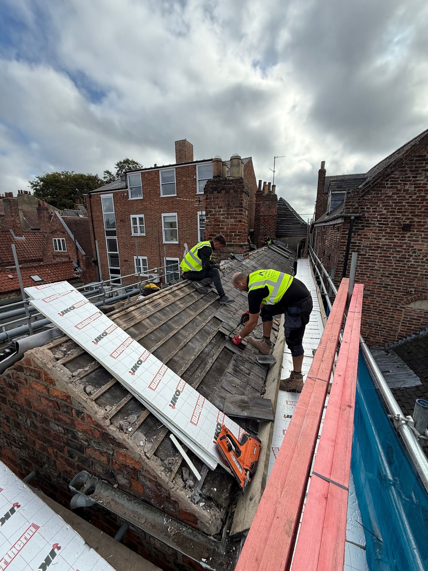 Re-roofing in progress by JDL Roofing