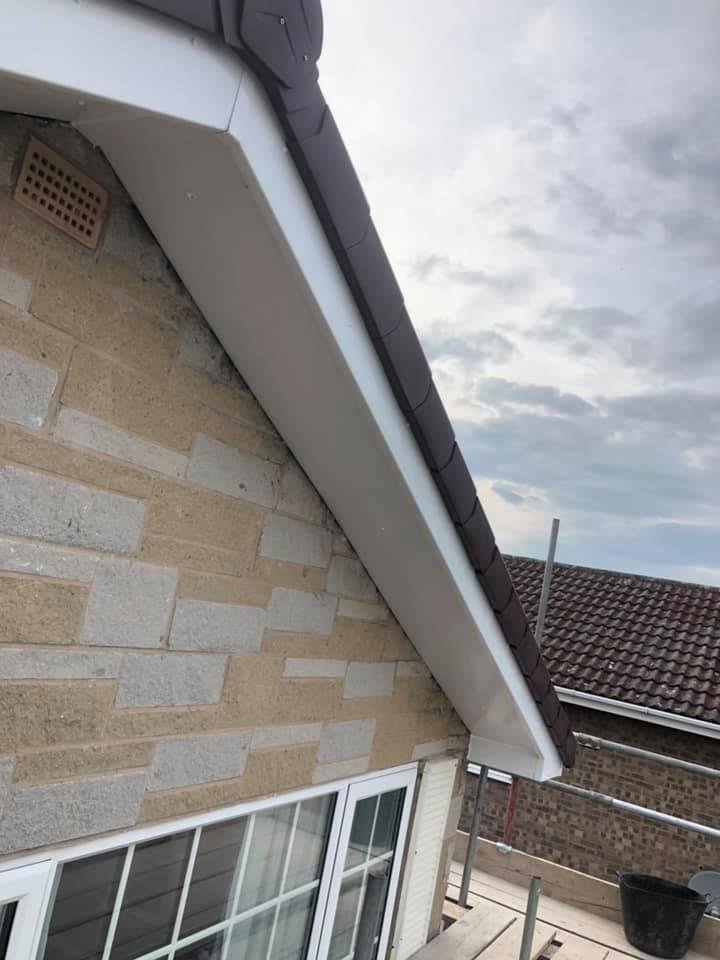 Guttering overflowing roofing work